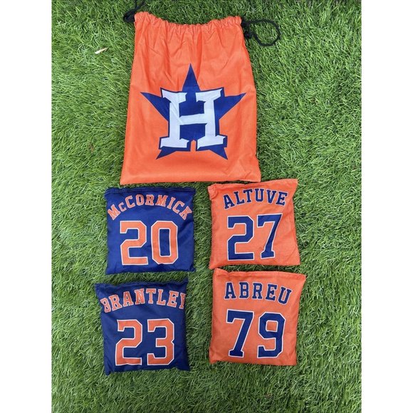 Houston Astros Corn Hole Dual Sided Bean Bag Set of 4 - Picture 1 of 5